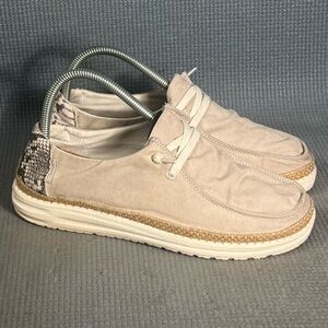 Hey Dude Women’s Wendy Python Taupe Slip On Comfort Shoes Size 8